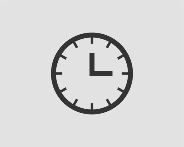 Clock icon vector. Flat design element watch isolated on white b — Stock Vector