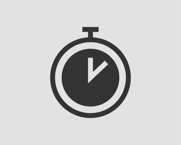 Icono del temporizador. Detener pictograma vector de reloj. Cronómetro aislado en w — Vector de stock