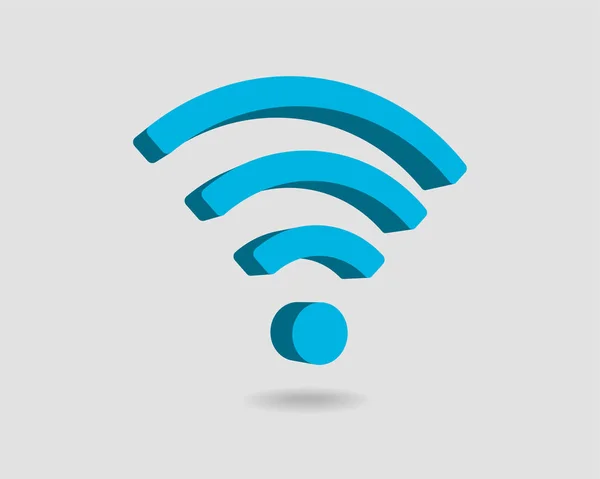 Free wi fi icon. Connection zone wifi vector symbol. Radio waves — Stock Vector