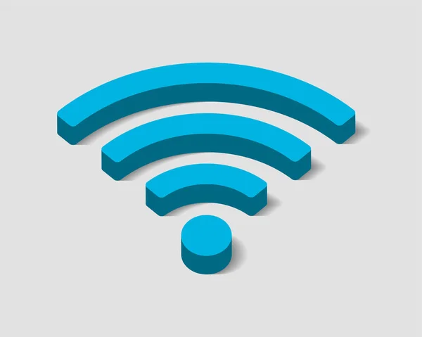 Gratis Wi-Fi icoon. Connection zone WiFi vector symbool. Radiogolven — Stockvector