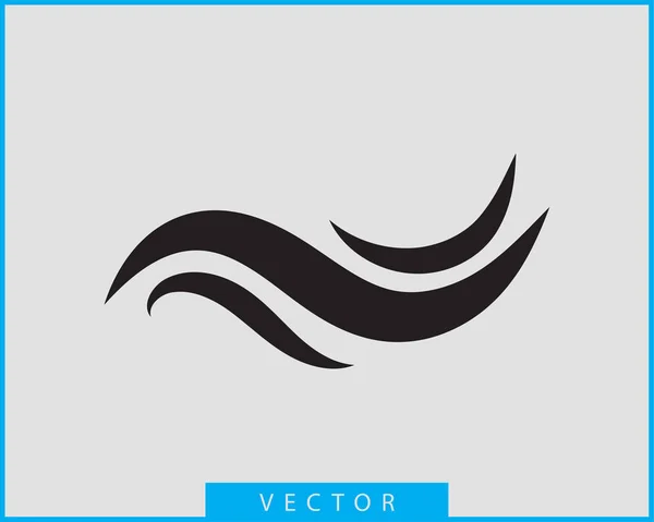 Diseño de vectores de ondas. Icono de ola de agua. Líneas onduladas aisladas . — Vector de stock