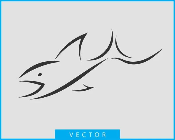 Vorlage Fisch-Vektor-Logo. — Stockvektor