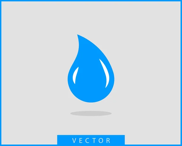 Gota de água ícone vetor isolado elemento de design — Vetor de Stock