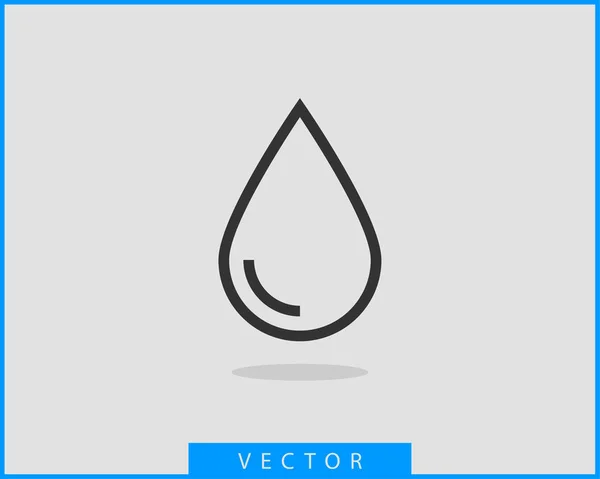 Tropfen Wasser Symbol Vektor isoliert Design-Element — Stockvektor