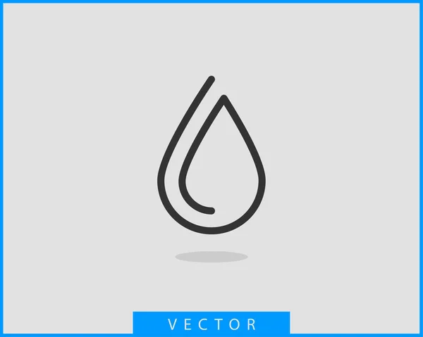 Tropfen Wasser Symbol Vektor isoliert Design-Element — Stockvektor