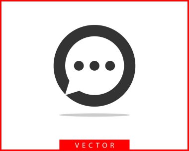 Konuşma kabarcık konuşma simgesi. Boş boş kabarcıklar vektör tasarım eleme