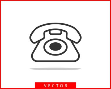 Telefon simgesi vektör Illustration. Çağrı Merkezi uygulaması. telefon simgeleri