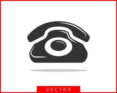 Telefon simgesi vektör Illustration. Çağrı Merkezi uygulaması. telefon simgeleri