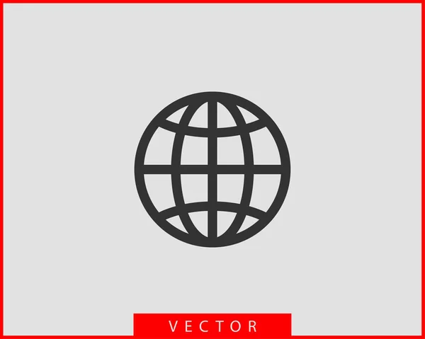 Earth globe vector icon symbol world map. — Stock Vector