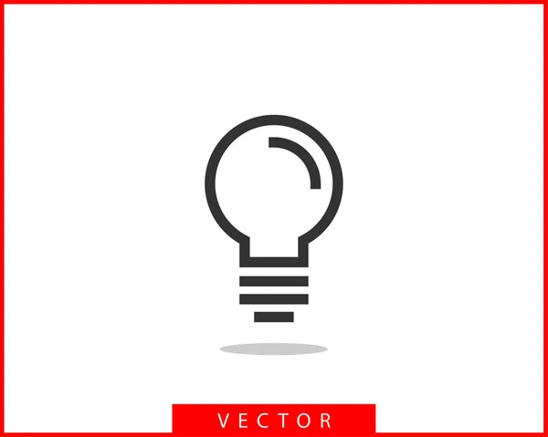 Ampoule icône vecteur. Idée ampoule logo concept. Lampe élue — Image vectorielle