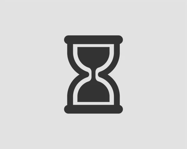 Reloj de arena icono de diseño plano. Vector de vidrio de arena. Concepto de tiempo . — Vector de stock
