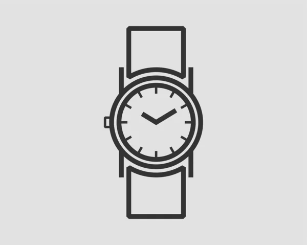 Mano icono del reloj de pulsera. Reloj de pulsera vector . — Vector de stock