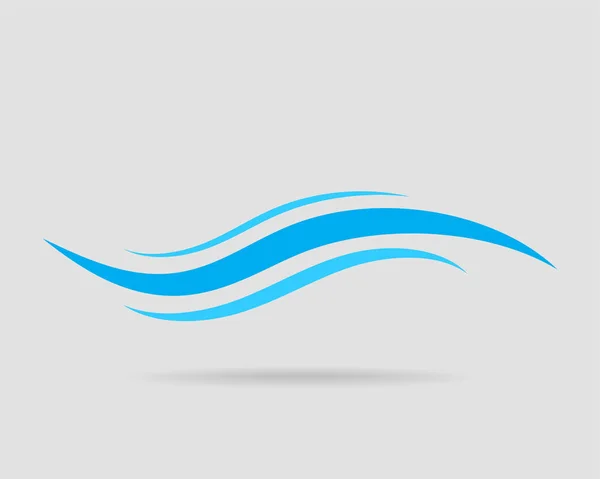 Golven vector ontwerp. Water Wave icoon. Golvende lijnen geïsoleerd. — Stockvector