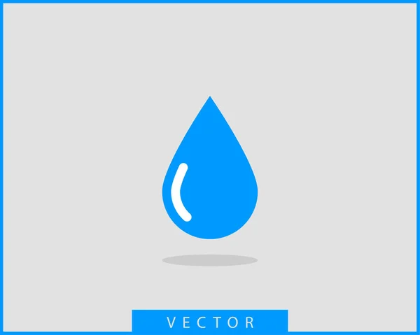 Tropfen Wasser Symbol Vektor isoliert Design-Element — Stockvektor