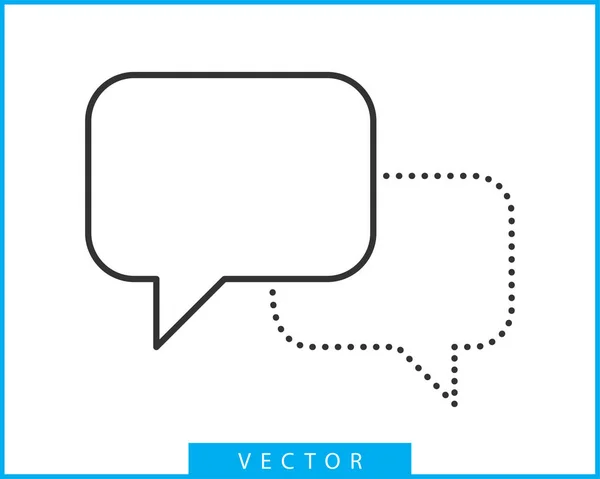 Habla el icono del habla burbuja. Burbujas vacías en blanco vector de diseño eleme — Vector de stock