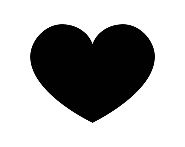 Amor corazón vector icono silueta negro aislado en blanco backgr Ilustración de stock