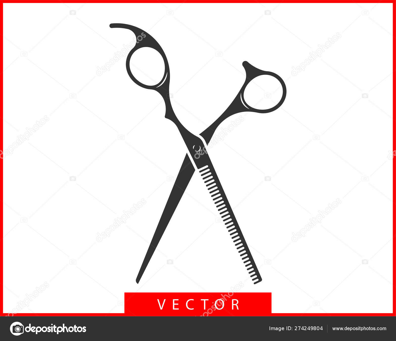 Icono de tijera. Tijeras elemento de diseño vectorial o plantilla de  logotipo. B) Vector de stock #274249804 de ©ankmsn, image size:1600x1380