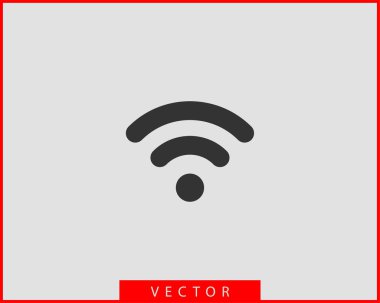 Ücretsiz Wi Fi simgesi. Bağlantı bölgesi WiFi vektör sembolü. Radyo dalgaları