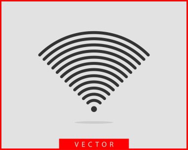 Ücretsiz Wi Fi simgesi. Bağlantı bölgesi WiFi vektör sembolü. Radyo dalgaları
