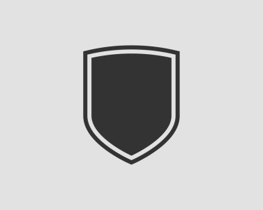 Kalkan simgesi vektörü. Logogüvenli ve koruma.