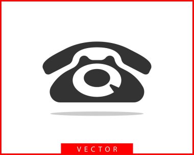 Telefon simgesi vektör Illustration. Çağrı Merkezi uygulaması. telefon simgeleri
