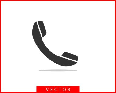 Telefon simgesi vektör Illustration. Çağrı Merkezi uygulaması. telefon simgeleri