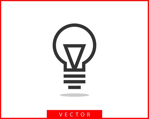 Ampoule icône vecteur. Idée ampoule logo concept. Lampe élue — Image vectorielle