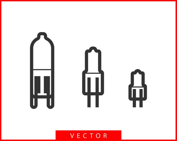 Icono de bombilla vector. Idea bombilla concepto de logotipo. Set lámparas — Archivo Imágenes Vectoriales