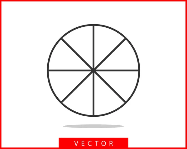 Ikona výsečového grafu. Kruh vektoru diagramu. Grafy grafů s logem — Stockový vektor