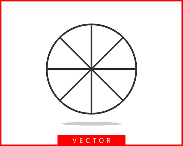 Tortendiagramm-Symbol. Kreisdiagramm-Vektor. Diagramme Diagramme Logo Tempel — Stockvektor