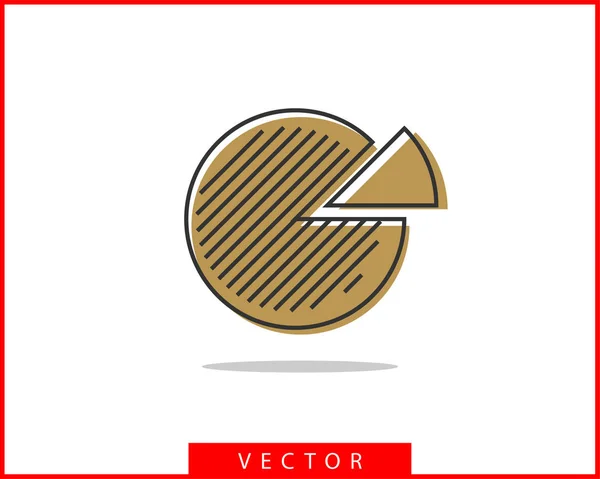 Tortendiagramm-Symbol. Kreisdiagramm-Vektor. Diagramme Diagramme Logo Tempel — Stockvektor