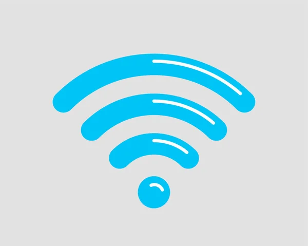 Icona wi fi gratis. Simbolo del vettore wifi della zona di connessione. Onde radio — Vettoriale Stock