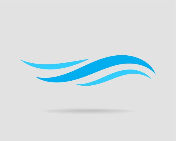 Golven vector ontwerp. Water Wave icoon. Golvende lijnen geïsoleerd. — Stockvector