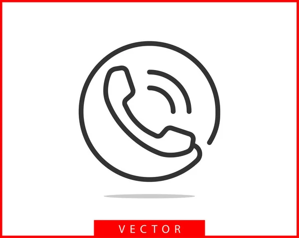 Illustration vectorielle d'icône de téléphone. Application du centre d'appels. Icônes téléphoniques — Image vectorielle