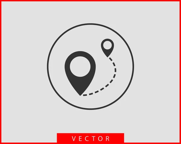 Iconos de mapa. Puntero marcador. Icono de vector de ubicación de pin. Navegación GPS — Vector de stock