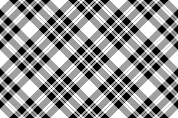 Compruebe la textura diagonal negro blanco patrón sin costuras — Vector de stock