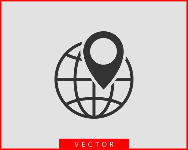 Иконки карт. Указатель на маркер. Значок вектора местоположения пин. GPS навигат — стоковый вектор