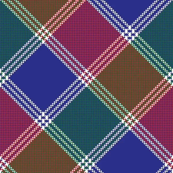 Moderno mosaico de cuadros pixel patrón sin costuras — Vector de stock