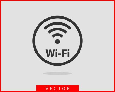 Ücretsiz Wi Fi simgesi. Bağlantı bölgesi WiFi vektör sembolü. Radyo dalgaları