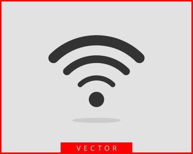 Ücretsiz Wi Fi simgesi. Bağlantı bölgesi WiFi vektör sembolü. Radyo dalgaları