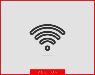 Ücretsiz Wi Fi simgesi. Bağlantı bölgesi WiFi vektör sembolü. Radyo dalgaları