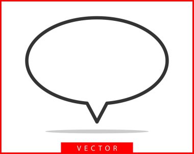 Konuşma kabarcık konuşma simgesi. Boş boş kabarcıklar vektör tasarım eleme