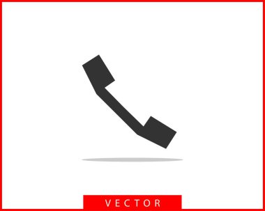 Telefon simgesi vektör Illustration. Çağrı Merkezi uygulaması. telefon simgeleri