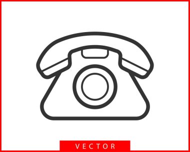 Telefon simgesi vektör Illustration. Çağrı Merkezi uygulaması. telefon simgeleri