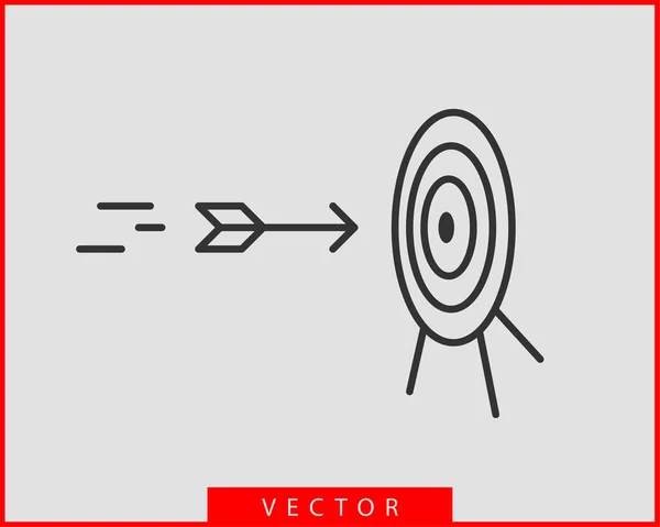 Target ikon vektor. Papan panah dengan panah terisolasi . - Stok Vektor
