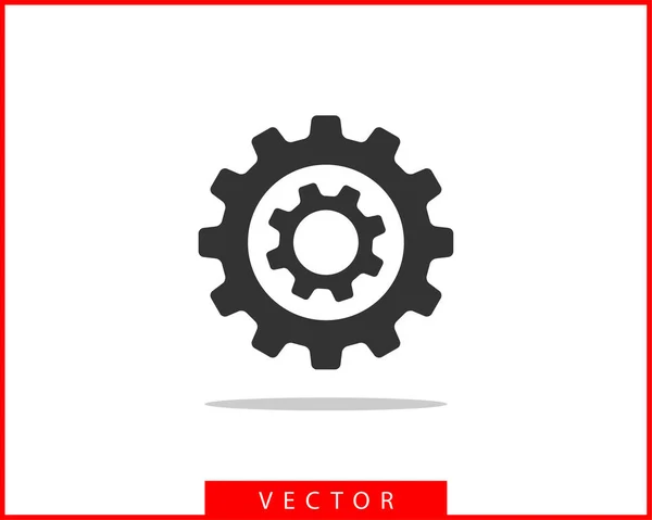 Metalen tandwielen en tandwielen vector. Gear icon platte ontwerp. Mechanisme WH — Stockvector