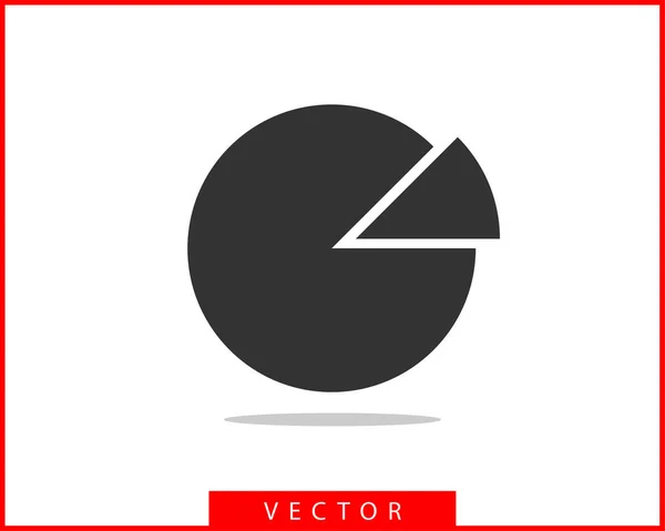 Icono de gráfico de pastel. Diagrama circular vector. Gráficos gráficos logo templa — Vector de stock