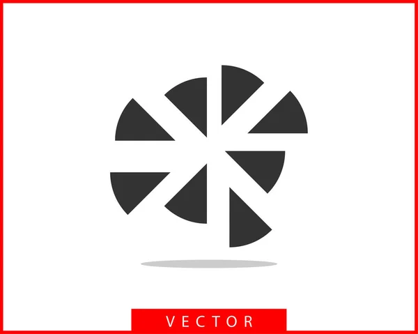 Tortendiagramm-Symbol. Kreisdiagramm-Vektor. Diagramme Diagramme Logo Tempel — Stockvektor