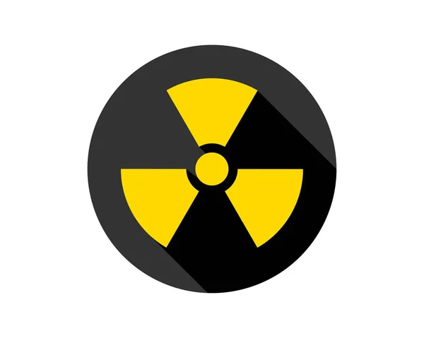 Icône de rayonnement vecteur. Avertissement signe radioactif symbole de danger. — Image vectorielle