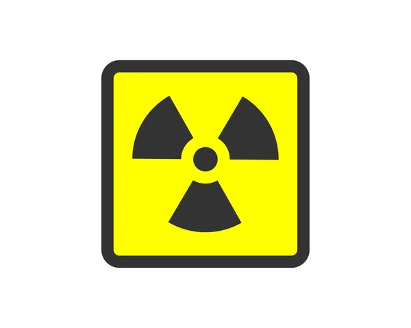 Straling icoon vector. Waarschuwing symbool radioactief teken gevaar. — Stockvector